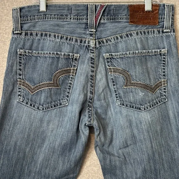 Big Star Men's 34R Pioneer Regular Boot Cut Jeans Y2K Rodeo Distressed 35x31 - Picture 4 of 8